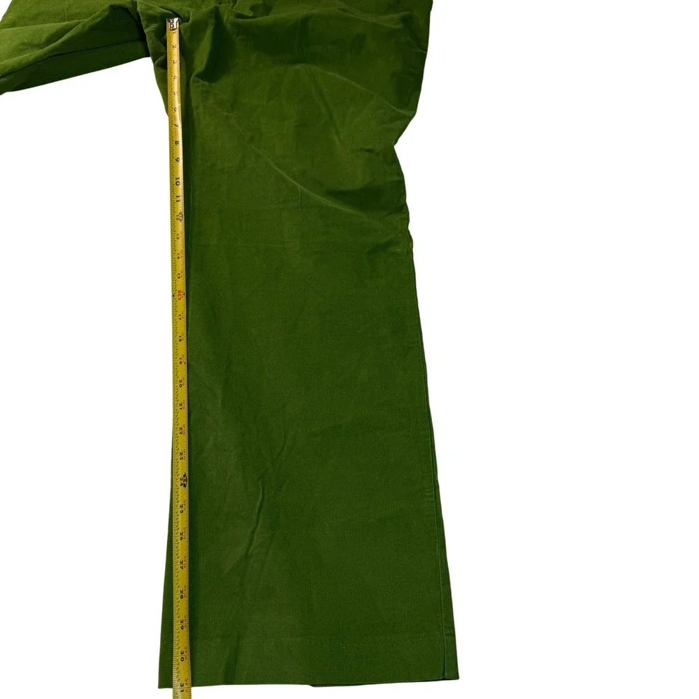 Lands' End Bright Green Corduroy Wide-Leg Trousers - Picture 5 of 9